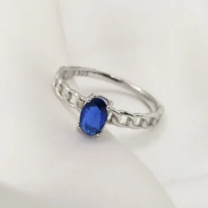 Anillo Oval Azul