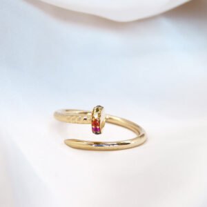 Anillo clavo multicolor